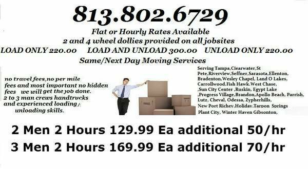 ◙Loading / unloading company. (Maximize space in rental truck or trailer)  ◙Assembly / Disassembly.  ◙Packing / Unpacking services.  ◙Move from one apartment to another within same complex.  ◙Arranging / Rearranging.  ◙Move furniture within your home / re organize and declutter. 