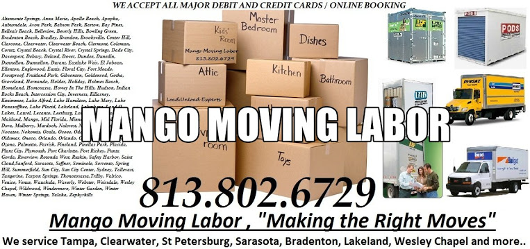 ALL HILLSBOROUGH: Loading / Unloading - Packing, Unpacking , In Home , Internal Moves , Moving Labor , Other labor services too. Just need an extra hand or pair of hands? Our team has you covered. Call us today we do short notice moves in all of the listed areas. Apollo Beach Bloomingdale Boyette Brandon Cheval Citrus Park Dover East Lake-Orient Park Egypt Lake-Leto Fish Hawk Gibsonton Greater Carrollwood Greater Northdale Greater Sun Center Keystone Lake Magdalene Lutz Mango Palm River-Clair Mel Pebble Creek Plant City Progress Village Riverview Ruskin Seffner Tampa Temple Terrace Thonotosassa Town 'n' Country University Valrico Westchase Wimauma